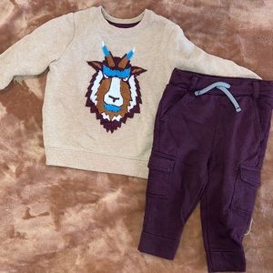 2 piece Cat & Jack sweatshirt & pants toddlers size 18M